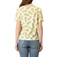 thumbnail image 3 of Allegra K Women's Short Sleeves Pmpkin Banana Printing Casual T-Shirt, 3 of 6