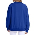 thumbnail image 5 of UDAUDU Sweatshirt for Women Fall Winter Casual Fleece Crewneck Oversized Sweatshirt Loose Fit Comfy Long Sleeve Comfortable Soft Pullover Tops Blue M, 5 of 8