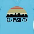 thumbnail image 4 of Inktastic El Paso Texas Skyline Retro Women's V-Neck T-Shirt, 4 of 5