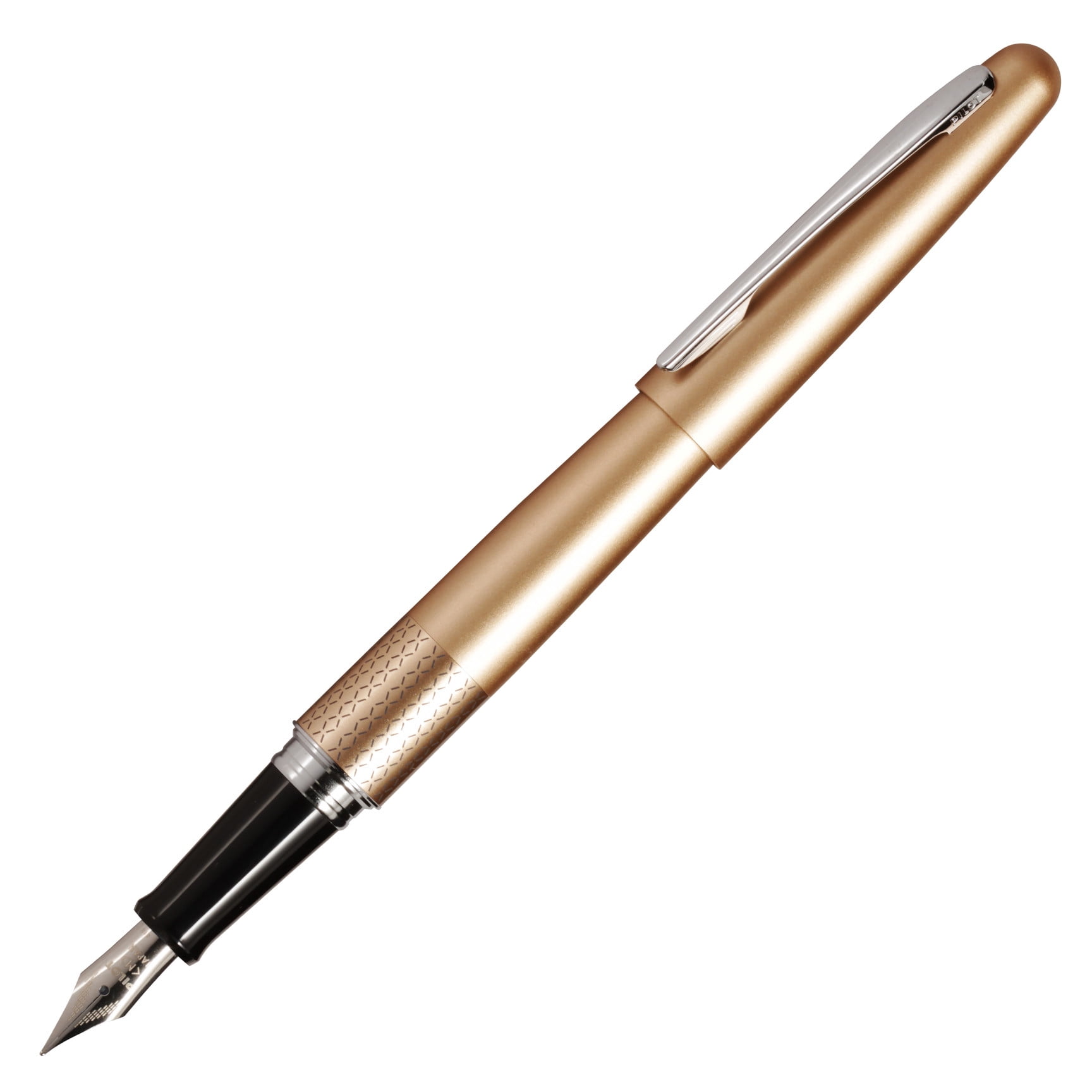 Pilot Metropolitan Fountain Pen, Gold Zig Zag Barrel, Medium Nib, Black Ink