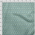 thumbnail image 3 of oneOone Georgette Viscose Aqua Blue Fabric Leaves & Flower Floral Sewing Craft Projects Fabric Prints By Yard 42 Inch Wide, 3 of 4