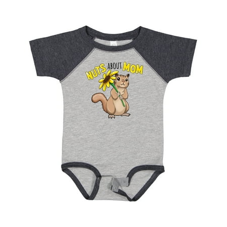 

Inktastic Nuts About Mom Cute Chipmunk with Sunflower Gift Baby Boy or Baby Girl Bodysuit