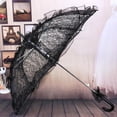 thumbnail image 3 of Wxqbjtam Handmade Lace Umbrella Vintage Bridal Wedding Romantic Wedding Parasol for Party Black, 3 of 6