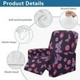 thumbnail image 5 of Xixirimido Pink Butterfly Floral Pattern Recliner Chair Covers 4 Pieces, Stretch Lazy Boy Recliner Cover, Recliner Sofa Slipcover with Pockets, Furniture Protector for Living Room, Pets, Kids, 5 of 8