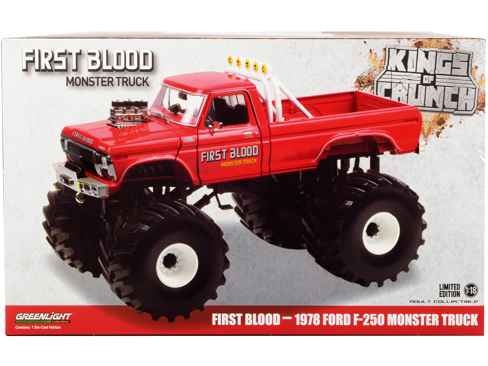 GREENLIGHT COLLECTIBLES 1/18 - FORD F 250 Monster Truck - First Blood 1978