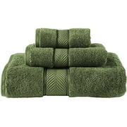Better Homes and Gardens Egyptian Cotton 3 Piece Towel Set, Olive Burst