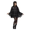 thumbnail image 1 of Spider Poncho Costume Adulte Web, Noir/argent, 1 of 2