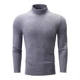 thumbnail image 4 of SUYIDA Men's Knit Pullover Sweater,Arrival Sweater: Half High Neck Casual Solid Color Knit Layer, 4 of 5