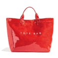 thumbnail image 1 of Bolsa de mano Lushandy de PVC para mujer con estampado de letras rojas, impermeable, 1 of 6