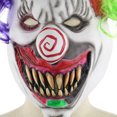 thumbnail image 4 of Máscara de payaso dentado aterrador de cabeza completa de látex con sombrero y, 4 of 8