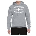 thumbnail image 2 of My Lifeguard Walks on Water Jesus Christ Bible | Mens Inspirational/Christian Hooded Sweatshirt Graphic Hoodie, Heather Grey, X-Large, 2 of 3