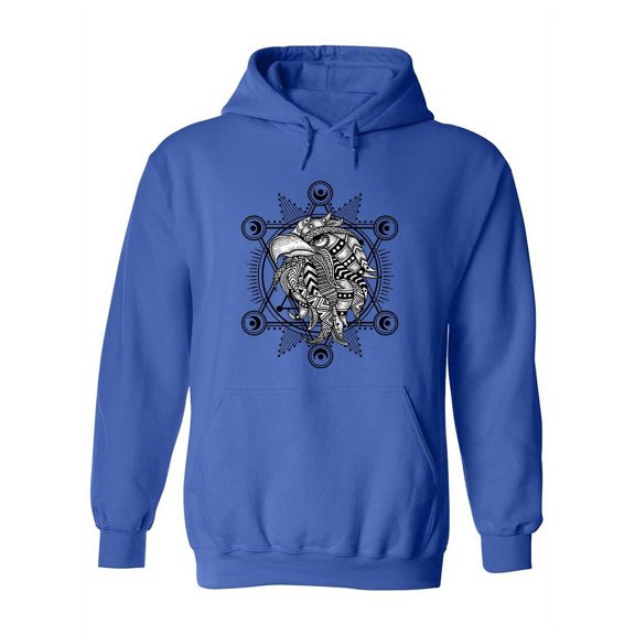 Eagle Head With Sacred Geometry Hoodie Women -Image by Shutterstock, Female 3X-Large