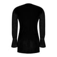 thumbnail image 5 of BLTIBY Womens Velvet Sequin Dress Long Sleeve Round Neck Wedding Guest Mini Dresses Formal Cocktail Prom Party Clothes Black XL, 5 of 7