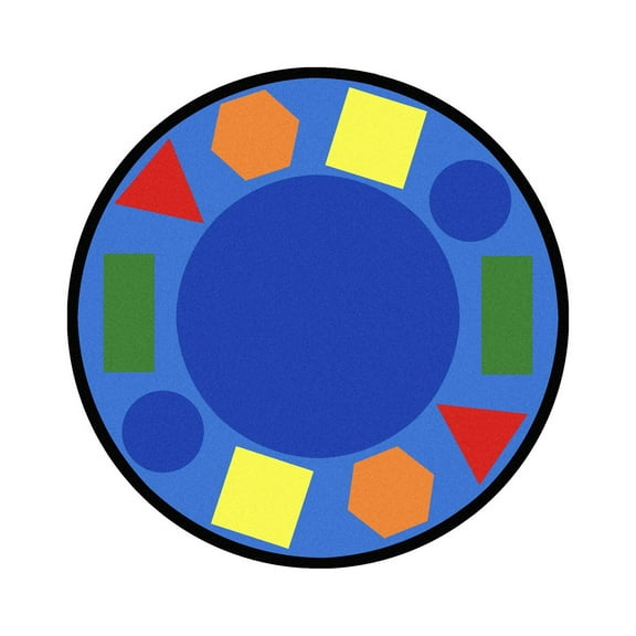 Kid Essentials - Early Childhood Sitting Shapes - Round - 7'7" Round - Multi