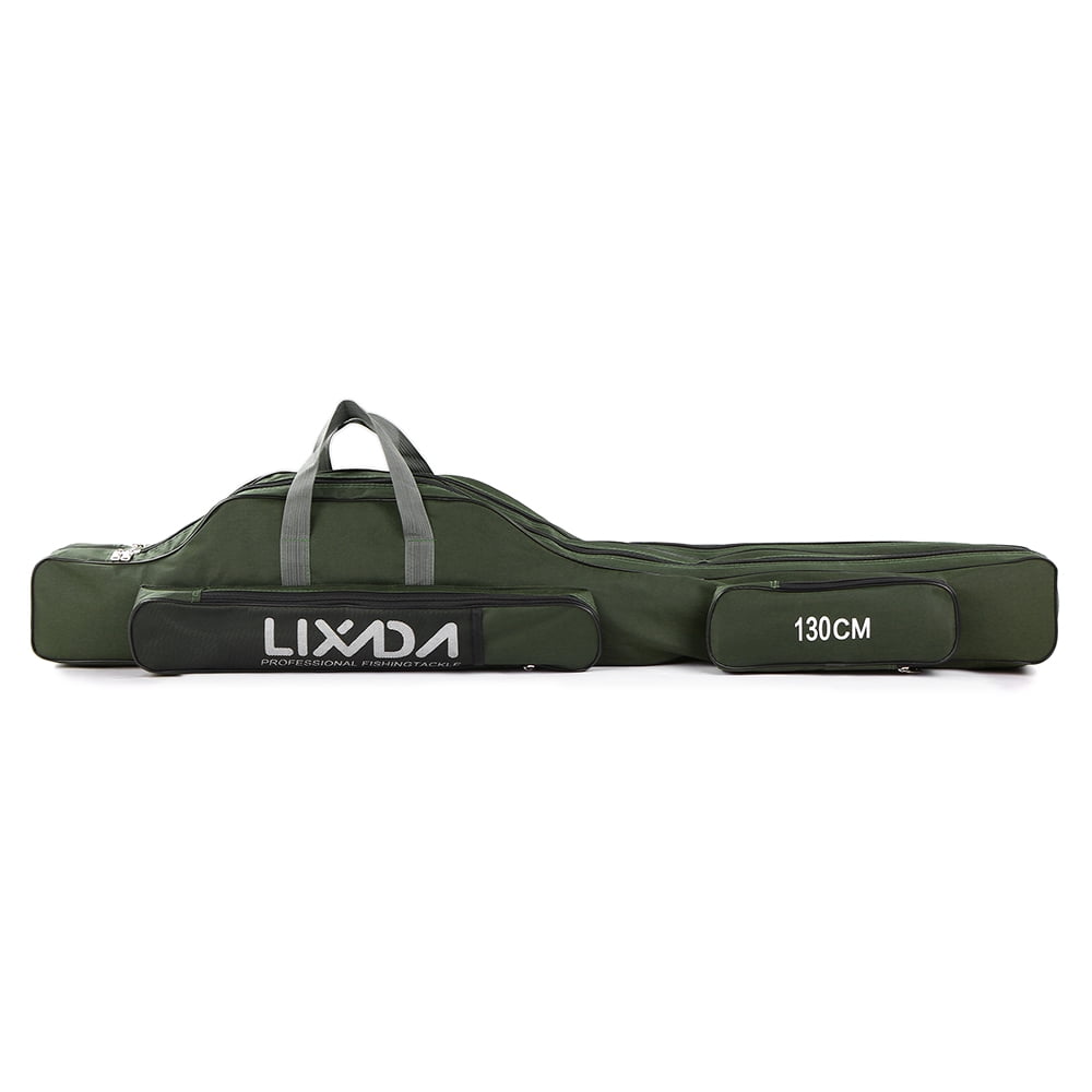Lixada 3 Layers Fishing Pole Bag Portable Folding Rod Carry Case Fishing M4C5 