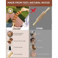 thumbnail image 5 of 45cm Lotus massage roller anti - cellulite massager Massage Kit Madero treatment roller for legs, back, body, massage tools in natural wood color, 5 of 5
