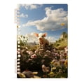 thumbnail image 2 of Pig Daisies Flowers Sky Ring Binder Notebook Journey Note Diary College Ruled Spiral Notebook Study Loose Leaf Paper A5 60 Pages, 2 of 8