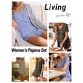 thumbnail image 5 of Anygrew Summer Pajama Sets For Womens Shorts Soft Pj Set 2 Piece Sleepwear With Pockets, 5 of 7