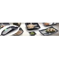 thumbnail image 2 of Sunwealth premium 100% BPA free matt black melamine sushi plate 11.8" with sauce dipping compartment., 2 of 2