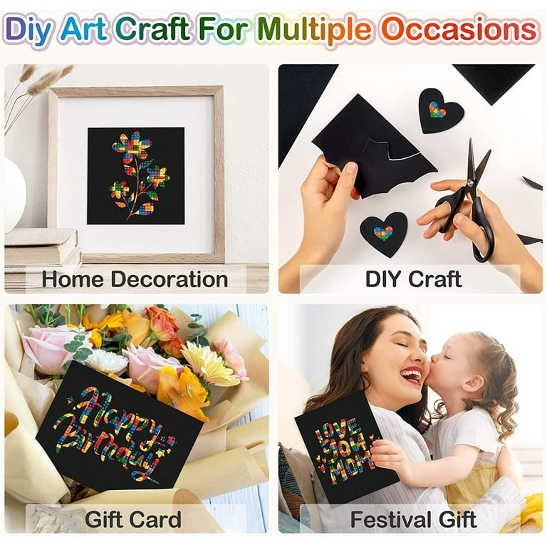 Scratch Paper Art Set, 60 Pcs Arts and Crafts Toys Gifts for 3 4 5