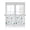 White Teal, variant on Half Window Curtain 36 Inches Long, Blue Floral Spring Window Treatment Curtain Drapes, Farmhouse Poppy Botanical Small Tier Curtains for Bathroom Over Sink, 27.5"x36", 2 Panels
