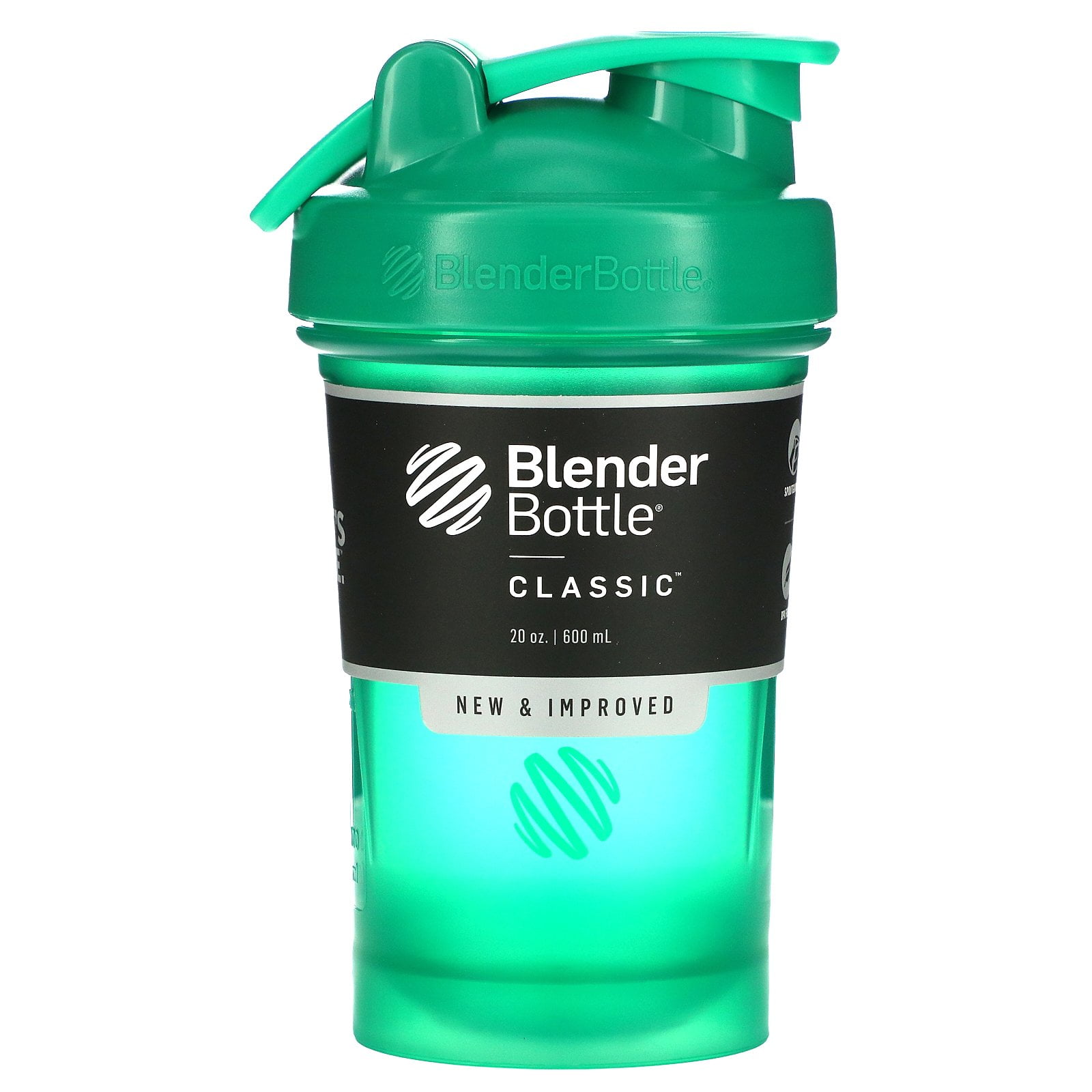 Blender Bottle Classic with Loop, Emerald Green, 20 oz (600 ml