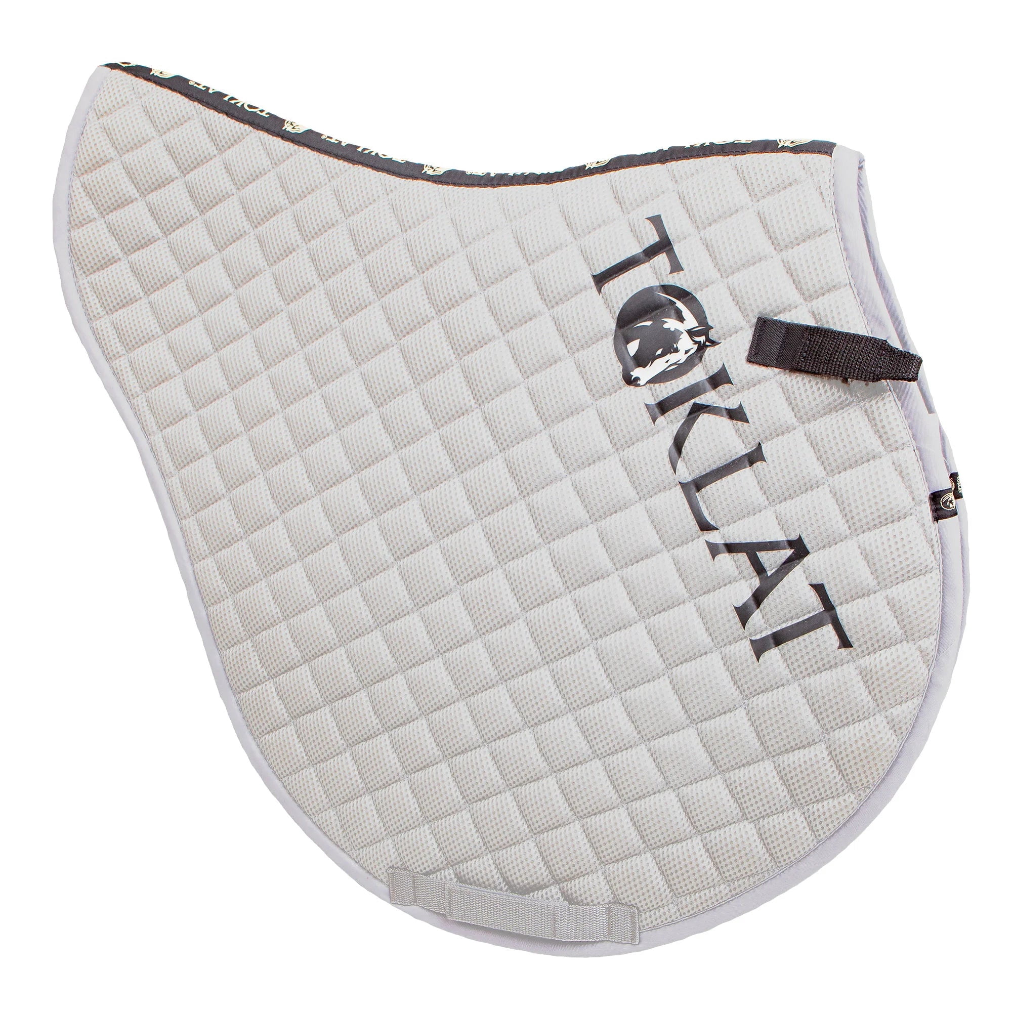 Toklat Tango Sport 1 Square Quilt Pad - Durable English Horse Saddle Pad for Training and Schooling Silver