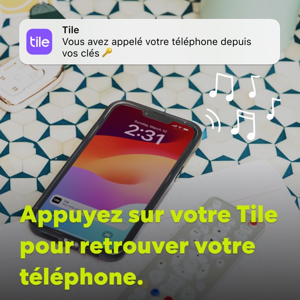 Tile By Life360 Pro (2024) - Tracker Bluetooth Puissant Pour Clés, Sacs Et Objets - Compatible IOS & Android - Lot De 1 Noir