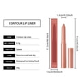 thumbnail image 3 of Orange Red Staining Lipliner, Long-Wear Lip Contour Stick with Pigment, Waterproof Lip Pencil for Natural Tint – 0.7g, 3 of 7