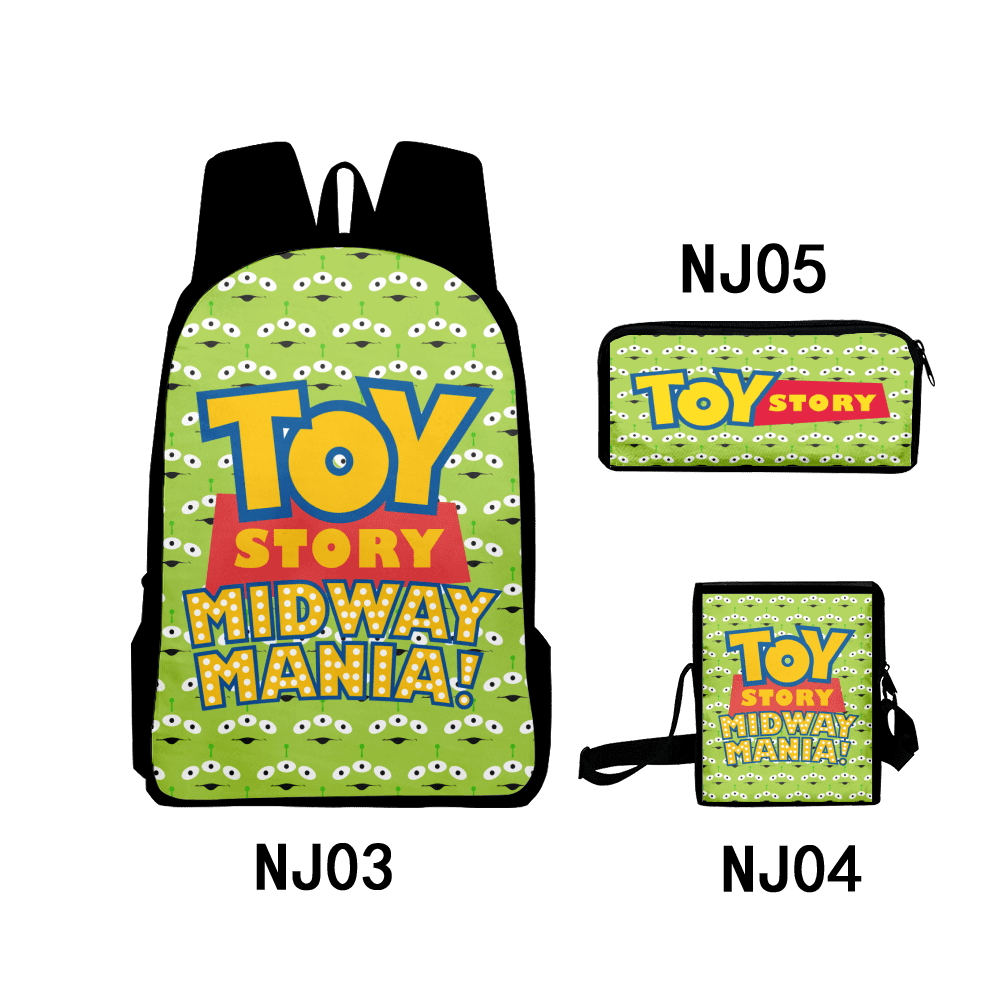 Toy Story Book Bag Exquisite Art Painted Anime Backpack with Crossbody