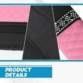 thumbnail image 3 of 2 PCS Bling Car Seat Belt Cover Pad, Breathable Leather Seat Belt Covers for Cars, Soft Comfortable Seat Belt Shoulder Strap Covers, Rhinestone Auto Seat Belt Protector Cushion, Pink, 3 of 12