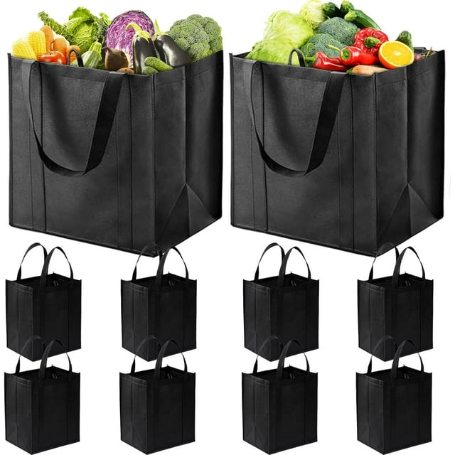 Sacs d'Épicerie Réutilisables Grands 50LBS Pliables Sacs de Courses en Nylon Lavables en Machine
