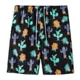 thumbnail image 1 of TIHLMK Men's Drawstring Print Beach Shorts Holiday Style Beach Shorts, 1 of 7