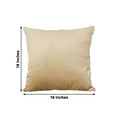 thumbnail image 3 of Efavormart 2 Pack | 18"x18" Velvet Throw Pillow Cover, Decorative Cushion Case - Square - Champagne, 3 of 5