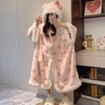thumbnail image 6 of Cartoon Cute Hello Kitty Girl Soft Girl Bow Coral Velvet Hoodie Sleeping Robe 2026 New Edition With Velvet Warm Cloak, 6 of 12