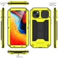 thumbnail image 6 of Allytech Rugged Case for iPhone 13 with Screen Protector & Camera Lens Sliding Cover, Anti-Drop Shockproof Dustproof Hidden Kickstand Heavy Duty Triple-Layer Protection Shell, Yellow, 6 of 7