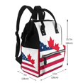 thumbnail image 2 of Easygdp USA Canada Flag para Bolsa de Bebé de Gran Capacidad con Múltiples Bolsillos, Bolsa de Pañales para Padres, Bolsa de Viaje Organizada y Elegante, 2 of 6