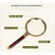 thumbnail image 4 of 20x Handheld Magnifier, Reading Magnifier for Children and Seniors, Suitable for Hobby and Science, 80mm Plastic Gold-Plated Frame, 4 of 5