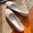 thumbnail image 4 of Miluxas Women's Ballet Flats, Square Toe Slip-On Shoes with Soft Breathable Fabric, Lightweight Casual Flats for office,Walking Pink 7.5(40), 4 of 7