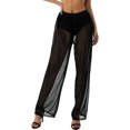 thumbnail image 1 of HAHDAXIA Pantalon à Volants en Maille Transparente pour Femmes, Bas de Bikini, Couverture, 1 of 6