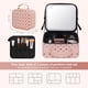 thumbnail image 3 of Bolsa de maquillaje de viaje MYUREN con espejo LED giratorio de 360°, rosa, 3 of 9