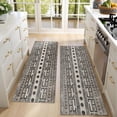 thumbnail image 4 of Kitchen Rugs Sets Of 2,Geometric Diamond Striped Pattern Anti Fatigue Kitchen Mat Rugs Non Slip Washable,Decorative Kitchen Floor Mats for Kitchen,Sink,Laundry,17"X47", 4 of 5