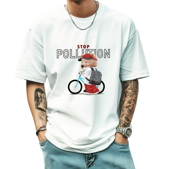 Graphic Tees for Men Summer New Print Casual Tee Fashion Trend Sports Shirt Select