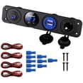 thumbnail image 1 of Panel de interruptores para cargador de coche 4 en 1, con función de carga USB dual, voltímetro LED, interruptor basculante de encendido y apagado y toma de encendedor para embarcaciones (2), 1 of 5