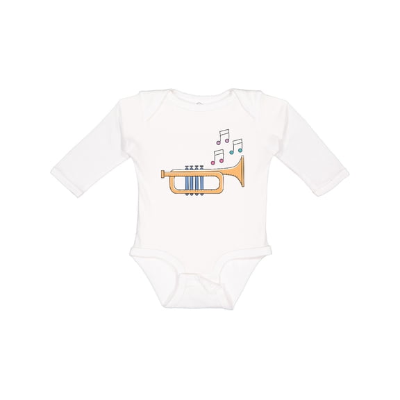 Inktastic Trumpet Marching Band Musician Gift Boys or Girls Long Sleeve Baby Bodysuit