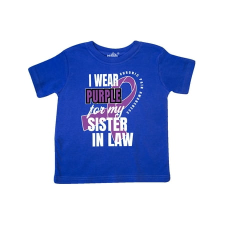 

Inktastic Chronic Pain I Wear Purple For My Sister in Law Gift Toddler Boy or Toddler Girl T-Shirt