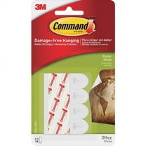 Command, MMM17024ES, Small Poster Strips, 12 / Pack, White