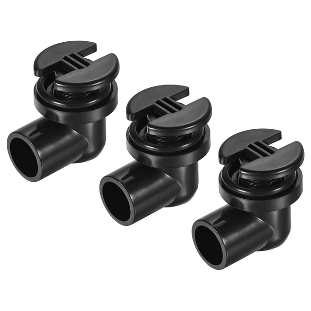 PVC Agua Tubo Montaje 20mm Codo Mamparo Unión Conector con Goma Anillo para Tanque Drenaje, Paquete de 3