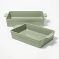 thumbnail image 3 of 2pc Stoneware Rectangle Baking Dish Set, 3 of 8