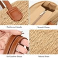 thumbnail image 5 of Gocvo Straw Beach Bag for Womens, Crossbody Shoulder Tote Bag with Zipper Vacation Purse for Summer, 5 of 7